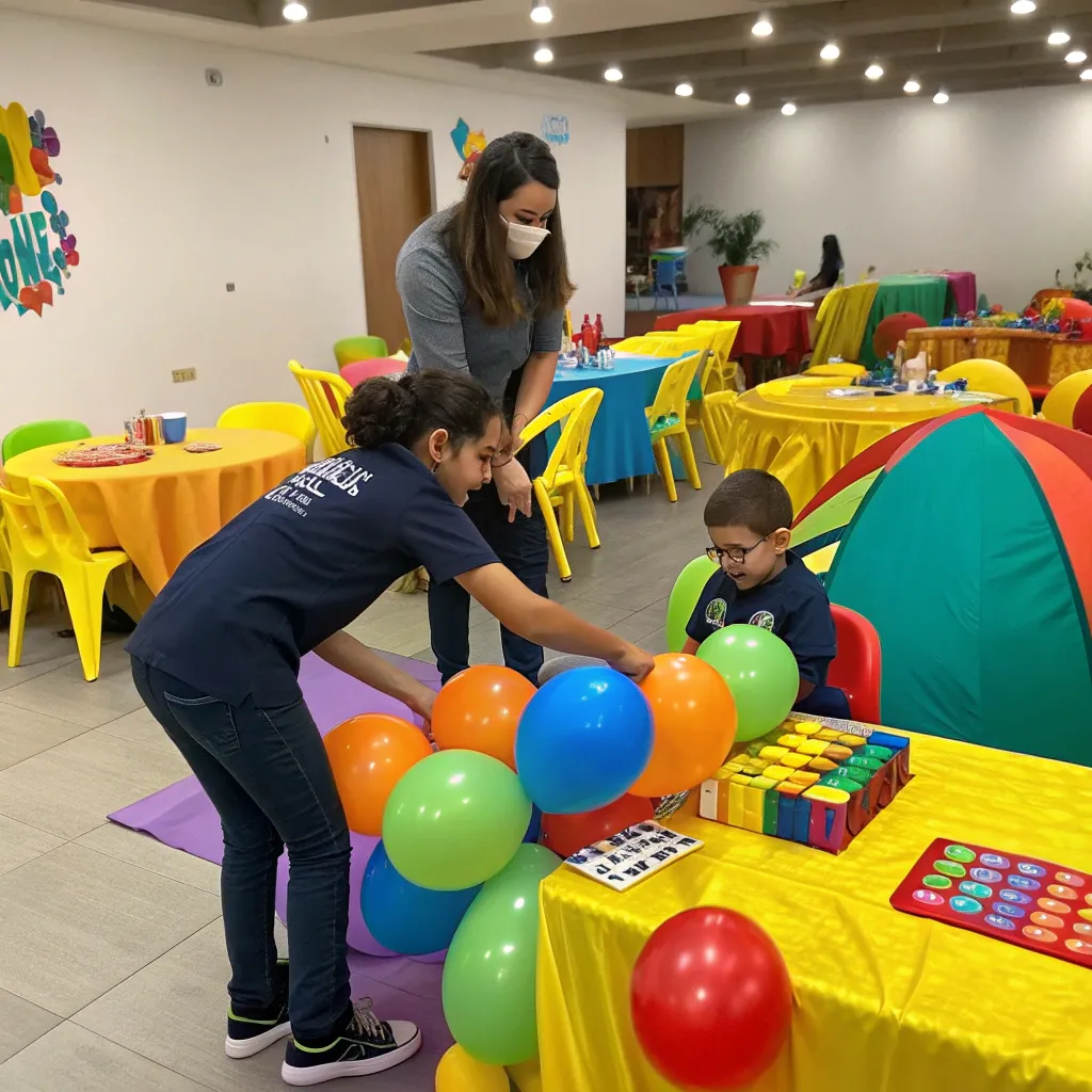 XENAVITH team organizing a festive kids' party
